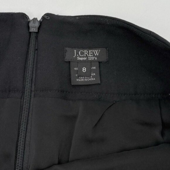 J.Crew Super 120's Pencil Skirt Black 100% Wool Pencil Skirt 8 Office See Pics - Picture 7 of 12